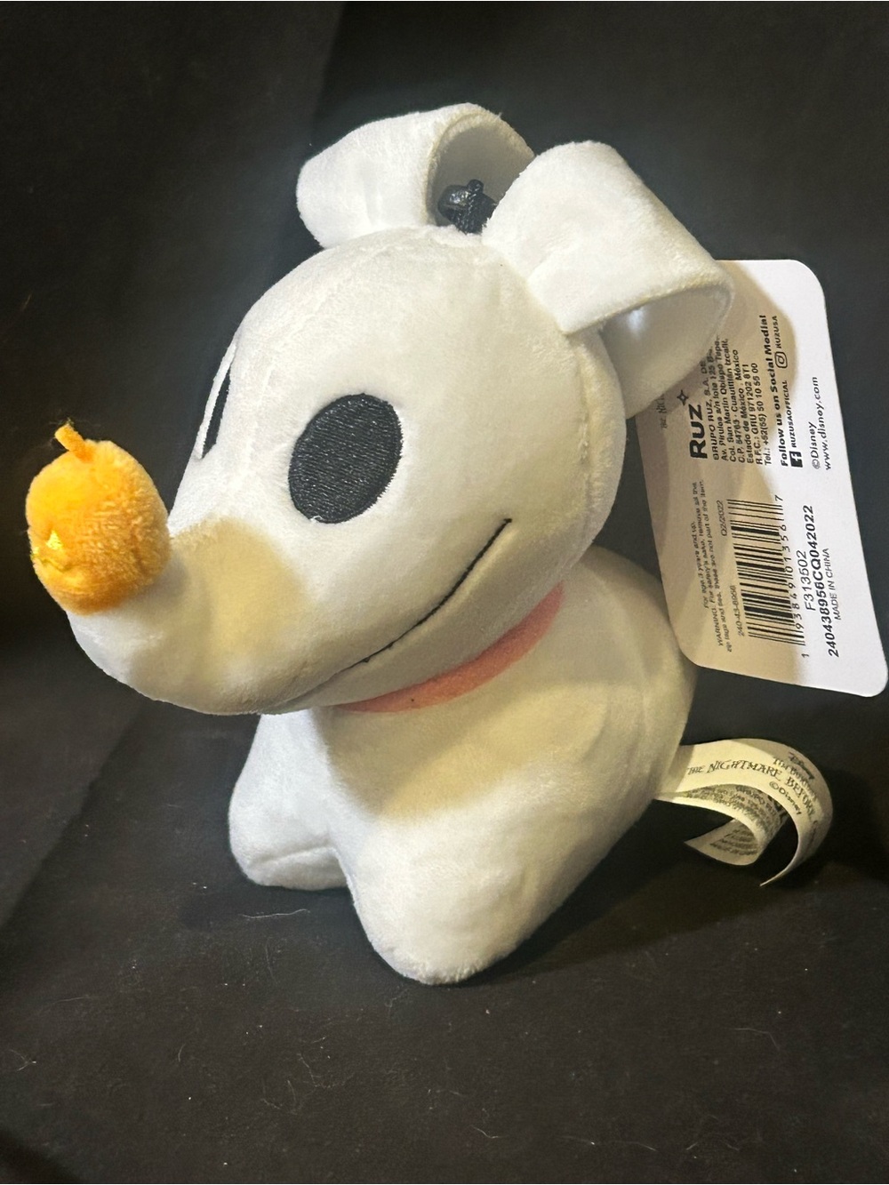 🔥 NWT 🔥 Disney Nightmare Before Christmas Zero Plush Backpack Clip Bag Charm